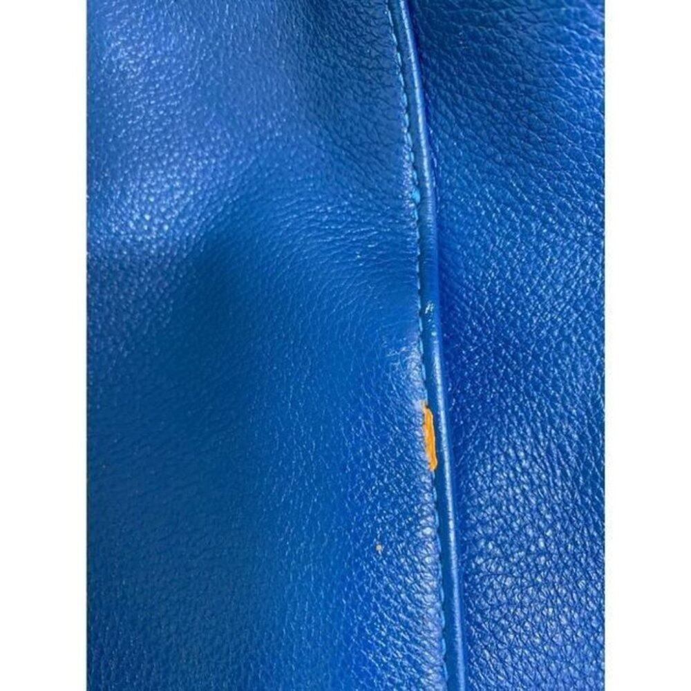 Coach Medium W Adjustable Strap Blue Leather Cross - Picture 3 of 12